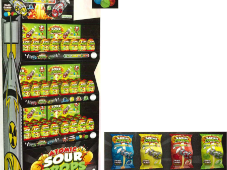 Atomic Sour Drops Candy Floor Display (72-Piece Display) For Discount