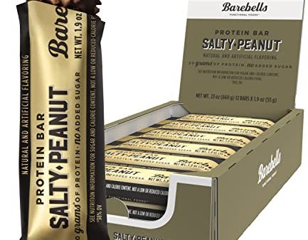 Barebells Protein Bars Salty Peanut - 12 Count, 1.9oz Bars - Protein Snacks with 20g of High Protein - Chocolate Protein Bar with 1g of Total Sugars - Perfect on The Go Protein Snack & Breakfast Bars Online Hot Sale