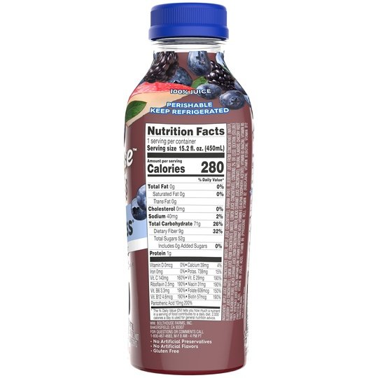 Bolthouse Farms Fruit Juice Smoothie, Blue Goodness, 15.2 fl. oz. Bottle on Sale