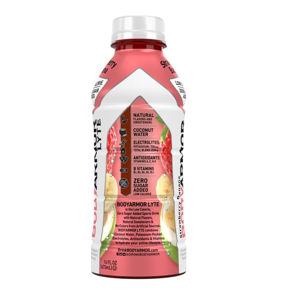 BODYARMOR LYTE Sports Drink Strawberry Banana, 16 fl oz Supply