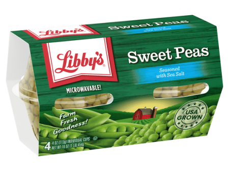 (4 Count) Libby s Sweet Peas, 4 oz Cups Online