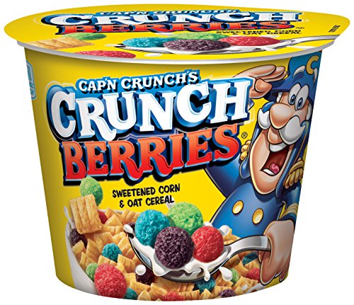 Quaker Cap n Crunch Crunch Berries Breakfast Cereal, 1.3 Ounce Cup For Sale