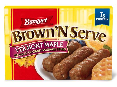 Banquet Brown  N Serve Fully Cooked Vermont Maple Sausage Links, 6.4 oz, 10 Count (Frozen) For Discount