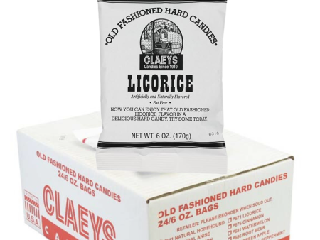 Claey s Old Fashioned Hard Candy 6 Ounce Bag, Licorice Sale