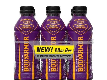 BODYARMOR Sports Drink Mamba Forever, 20 fl oz, 6 Pack Supply