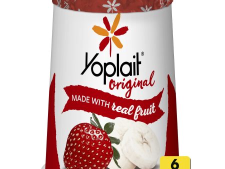 Yoplait Original Strawberry Banana Low Fat Yogurt, 6 OZ Yogurt Cup Supply