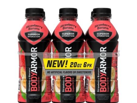 BODYARMOR Sports Drink Strawberry Banana, 20 fl oz, 6 Pack Hot on Sale