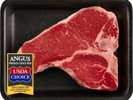 Beef Choice Angus T-Bone Steak Bone-In, 0.53 - 2.23 lb Tray For Sale