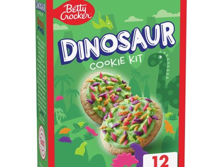 Betty Crocker Dinosaur Cookie Kit with Green Icing & Sprinkles, 11.6 oz Online now