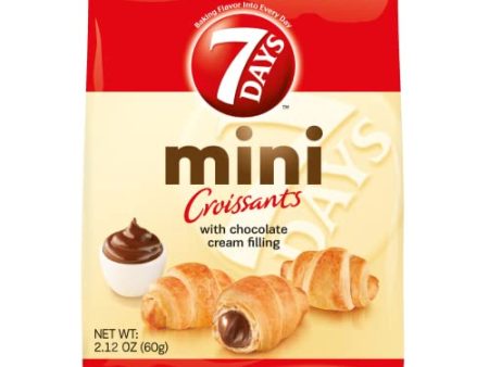 7Days Mini Croissant Pouches, Chocolate Filling, Non-GMO Breakfast Pastries (2.12oz, Pack of 5) Online Hot Sale