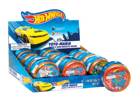 Hot Wheels Gum Filled Yo-Yo, 1.06 oz (Pack of 12) Supply