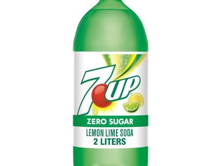 7UP Zero Sugar Lemon Lime Soda, 2 L bottle Online now