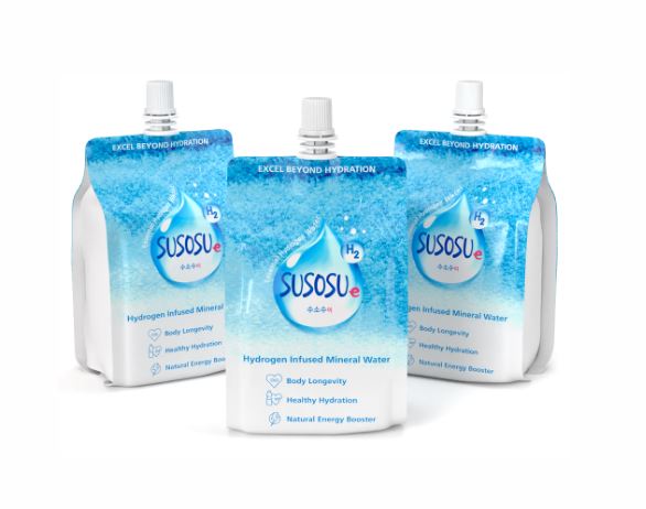 Susosu Water Hydrogen infused mineral water - 20   10.5 oz pouch Supply