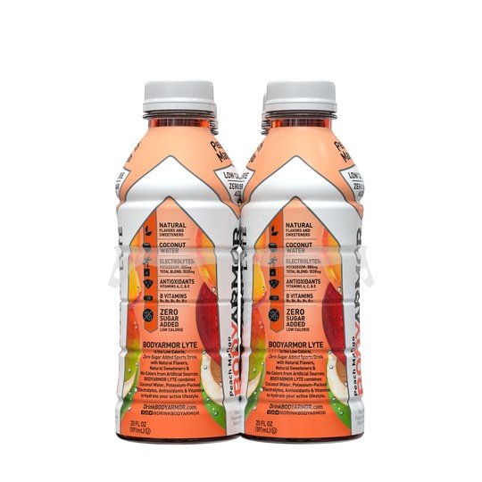 BODYARMOR LYTE Peach Mango, 20 fl oz, 6 Pack Discount