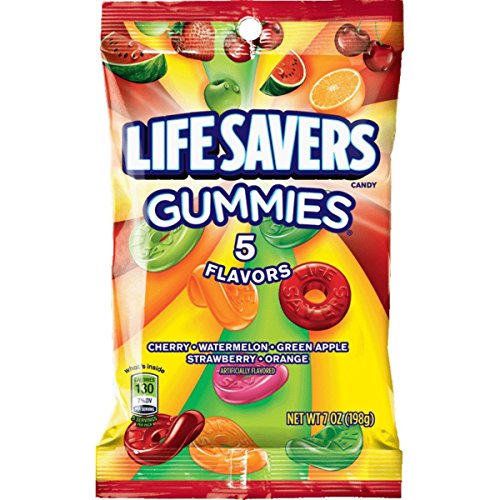 LifeSavers LIFE SAVERS 5 Flavors Gummies Candy Bag 7 ounce, Five Flavor Fashion