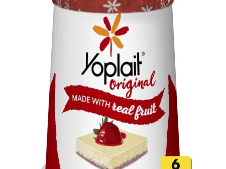 Yoplait Original Strawberry Cheesecake Low Fat Yogurt, 6 OZ Yogurt Cup For Discount