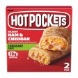 Hot Pockets Hickory Ham Cheddar Croissant Crust Frozen Snacks, 2-Count, 9-Ounce Box Supply