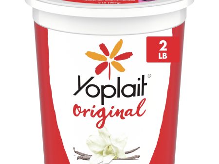 Yoplait Original Smooth Style Vanilla Low Fat Yogurt, 32 OZ Yogurt Tub Hot on Sale