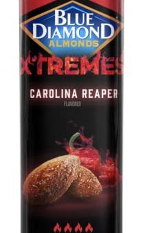 Blue Diamond Almonds, XTREMES Carolina Reaper Spicy Snack Nuts, 1.5oz Tube, Pack of 12 Online now