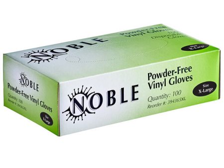 Noble Clear Vinyl Gloves - Extra Large - Case of 1000 - 1   10   100 ct ea on Sale