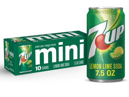 7UP Lemon Lime Soda Pop, 7.5 fl oz mini cans, 10 pack Cheap