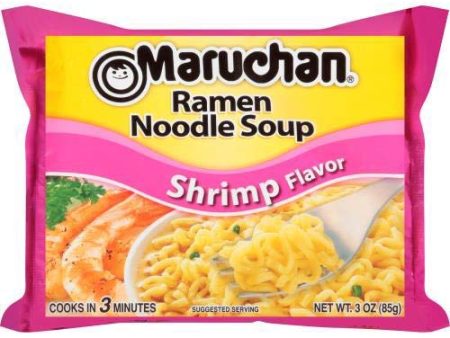 Maruchan Shrimp Flavor Ramen Noodle Soup, 3 Ounce Supply