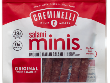 Creminelli Salami Minis Wine & Garlic - 1   12   2.6 oz pouch Hot on Sale