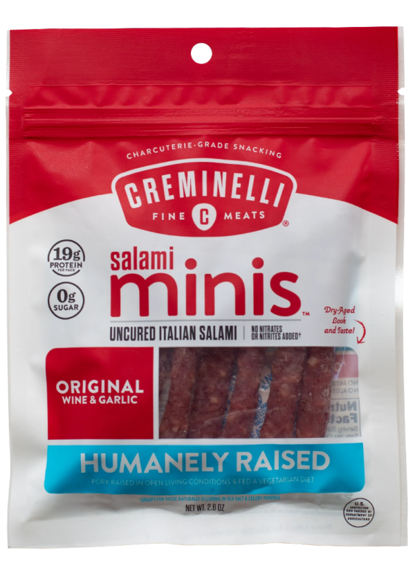 Creminelli Salami Minis Wine & Garlic - 1   12   2.6 oz pouch Hot on Sale