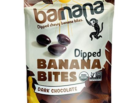 Barnana Organic Chewy Banana Bites - Dark Chocolate - 3.5 Ounce For Sale