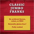 Bar-S Classic Jumbo Franks Hot Dogs, 8 Franks per Package, 1 lb Pack Online