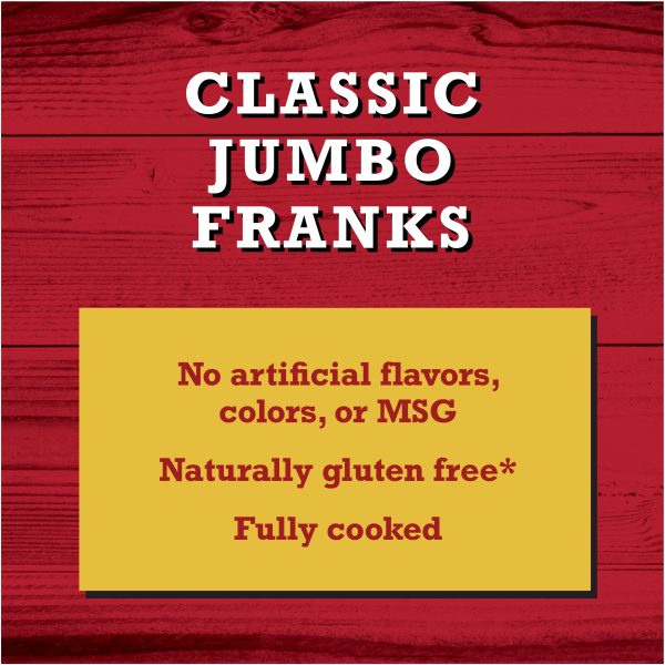 Bar-S Classic Jumbo Franks Hot Dogs, 8 Franks per Package, 1 lb Pack Online