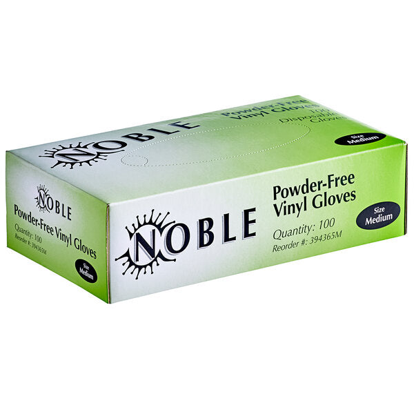 Noble Clear Vinyl Gloves - Medium - Case of 1000 - 1   1000   1 ct ea For Sale