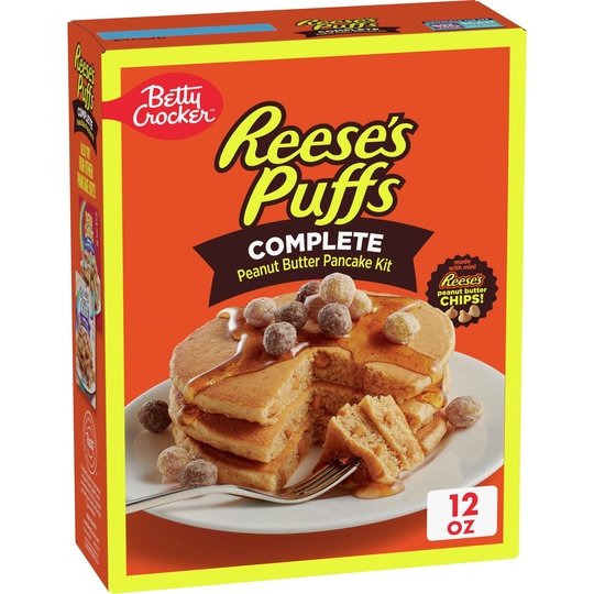 Betty Crocker REESE S PUFFS Peanut Butter Pancake Mix, 12 oz. Hot on Sale