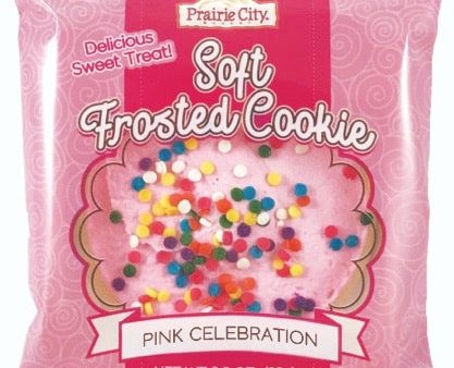 Prairie City Bakery Pink Frosted Cookies - Soft, Festive Cookies with Sweet Pink Icing & Sprinkles (Pack of 60) Online Hot Sale