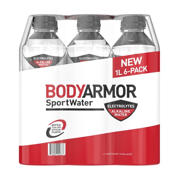 BODYARMOR SportWater, 1 Liter 6 Pack For Discount