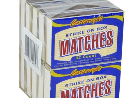 Cartwright, Strike On Box Pocket Matches, Premium Quality, 32 Count, for Fires, Candles, Camping & Outdoors - 10 Pack (1) Online Sale