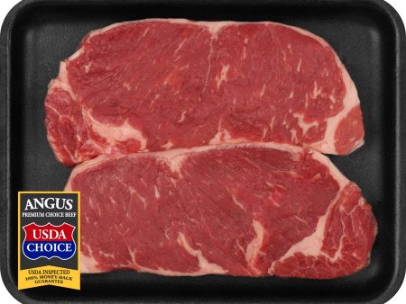 Beef Choice Angus New York Strip Steak, 0.82 - 1.57 lb Tray Hot on Sale