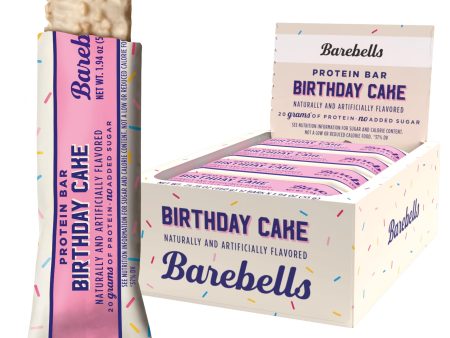 Barebells Protein Bars Birthday Cake - 12 Count, 1.9oz Bars - Protein Snacks with 20g of High Protein - Protein Bar with 1g of Total Sugars - On The Go Protein Snack & Breakfast Bars Discount