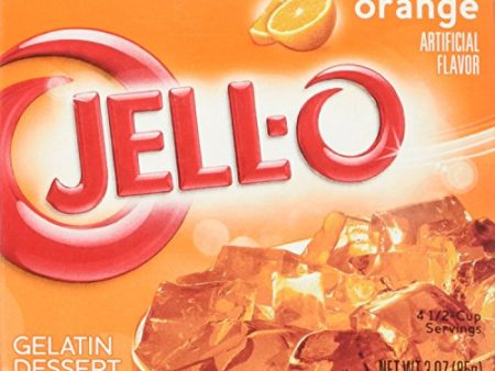 JELL-O Jello Gelatin Dessert 3 Ounce Box (Orange) For Cheap