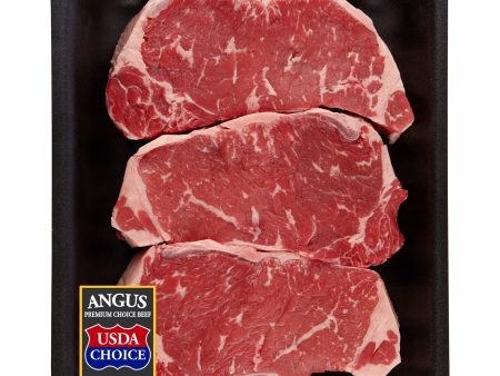 Beef Choice Angus New York Strip Steak Family Pack, 1.53 - 2.63 lb Tray Discount