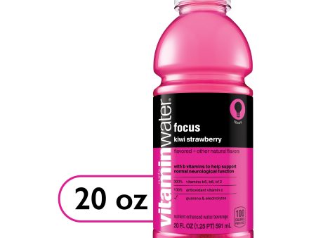 vitaminwater focus electrolyte enhanced water, kiwi-strawberry drink, 20 fl oz Fashion