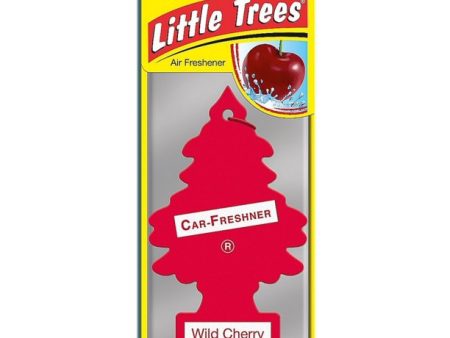 LITTLE TREES Car Air Freshener Hanging Paper Tree Home or Car Wild Cherry [1-Pack] Supply