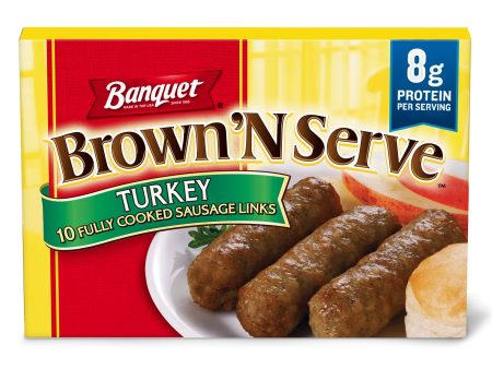 Banquet Brown  N Serve Fully Cooked Turkey Sausage Links, 6.4 oz, 10 Ct (Frozen) Online now