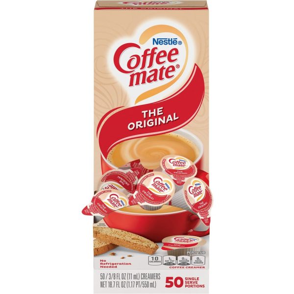 Nestle Coffee-mate Coffee Creamer, Original, Liquid Creamer Singles, Box of 50 Singles (NES35110) For Sale