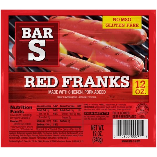 Bar S Red Chicken Franks, 12 oz Hot on Sale