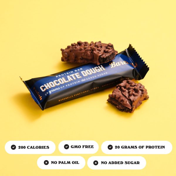 Barebells Protein Bars Chocolate Dough with 1g of Total Sugars - 12 Count, 1.9oz Bars - Snacks with 20g of High Protein - On The Go Protein Snack & Breakfast Bars Sale