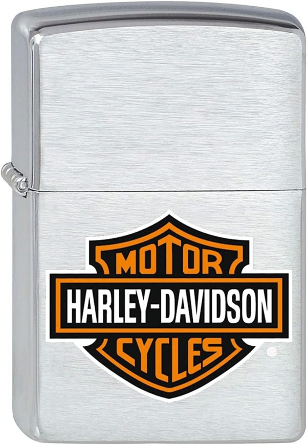 Zippo Classic Lighter Model 200Hd H252 Harley-Davidson Logo Brushed Chrome Online Hot Sale