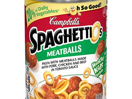 Campbell s SpaghettiOs Canned Pasta, with Meatballs, 15.6 oz Can Online now