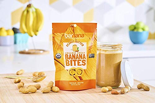 Barnana Organic Chewy Banana Bites, Peanut Butter Banana Flavor, 3.5 Ounce Bag For Sale