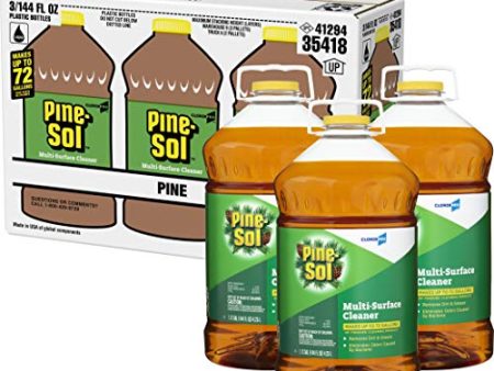 Pine-Sol 35418 Multi-Surface Cleaner, Pine Scent, 144-Ounce Bottle For Sale